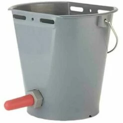 KERBL FRANCE Seau à Veau Plastique 8l Avec Clapet Et Tétine Rouge
