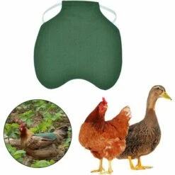 BETTERLIFE Tablier De Poulet À Sangle Unique/Gilet De Selle Protection De L'aile De Canard De Poule Vestes De Poulet Standard Tabliers De Poule Accessoires De Soins De Volaille 5pcs-vert