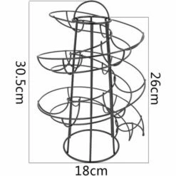 BETTERLIFE Distributeur à œufs Rangement Façon Spirale, En Métal Fer Support à Oeufs Spirale Oeufs Presentoir De Cuisine, Pour 24 œufs (Noir) -POULAILLER ET ÉLEVAGE DE LA BASSE-COUR Ventes 30652628 5