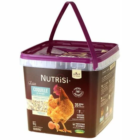 CHEMIN DES POULAILLERS Mélange Pour Poule Pondeuse Avec Mangeoire Intégrée Nutrisi Coquille 5kg - Gasco 1 CHEMIN DES POULAILLERS Mélange Pour Poule Pondeuse Avec Mangeoire Intégrée Nutrisi Coquille 5kg - Gasco