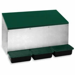 POULAILLER DIRECT Pondoir Poule Extérieur En Métal 3 Nichoirs - Gaun