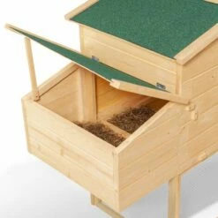 IDMARKET Poulailler COMFORT Avec Pondoir En Bois - Naturel -POULAILLER ET ÉLEVAGE DE LA BASSE-COUR Ventes 3106647 3