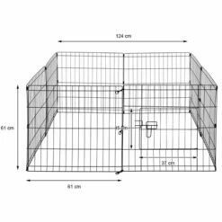 ECD GERMANY Enclos Extérieur Cage Clapier Pour Petits Animaux Revêtement Métal 124 X 61 Cm -POULAILLER ET ÉLEVAGE DE LA BASSE-COUR Ventes 31650247 5