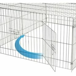 ECD GERMANY Cage Clapier Enclos Extérieur Avec Pare-soleil En Métal Galvanisé 140x60x113 Cm -POULAILLER ET ÉLEVAGE DE LA BASSE-COUR Ventes 31650282 3