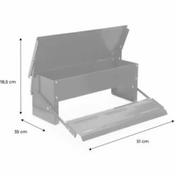 ALICE'S GARDEN Mangeoire Automatique Pour Poules - Distributeur à Pédale - Capacité De 5kg - Acier Galvanisé - Vert -POULAILLER ET ÉLEVAGE DE LA BASSE-COUR Ventes 32716287 4