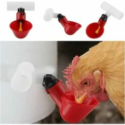 AIDUCHO 5pcs Volaille Automatique Abreuvoir Portable Distributeur D'eau Tasse Bol D‘Eau En Plastique Buveur D'eau Pour Oiseau Caille Pigeon Poulet Poule(25mm) -POULAILLER ET ÉLEVAGE DE LA BASSE-COUR Ventes 32752641 5