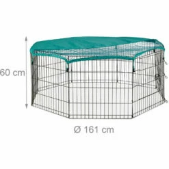 Relaxdays Enclos, Pliable, Avec Couvercle, Lapins, Cochons D’inde, Intérieur Et Extérieur, élevage, S, Noir -POULAILLER ET ÉLEVAGE DE LA BASSE-COUR Ventes 32828160 4