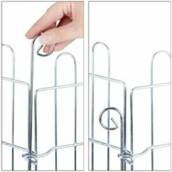 Relaxdays Enclos Avec Couverture En Filet, Lapins, Cochons D’inde,extérieur, élevage, HlP60,5x16cm Argent -POULAILLER ET ÉLEVAGE DE LA BASSE-COUR Ventes 32828164 3