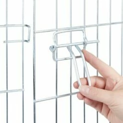 Relaxdays Enclos Avec Couverture En Filet, Lapins, Cochons D’inde,extérieur, élevage, HlP60,5x16cm Argent -POULAILLER ET ÉLEVAGE DE LA BASSE-COUR Ventes 32828164 4