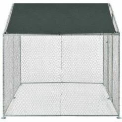 HELLOSHOP26 Enclos Extérieur Volière Cage Pour Animaux Avec Serrure Armature Acier Galvanisé 2 X 2 X 2 M Argent Vert Foncé - Vert -POULAILLER ET ÉLEVAGE DE LA BASSE-COUR Ventes 33228961 4