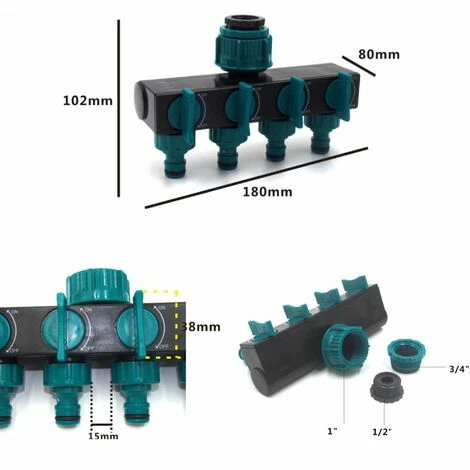ILoveMilan Abreuvoir De Jardin, Entretien De La Pelouse, Un Robinet D'entrée Et De Sortie, Inverseur De Valve 5 ILoveMilan Abreuvoir De Jardin, Entretien De La Pelouse, Un Robinet D'entrée Et De Sortie, Inverseur De Valve – Image 5