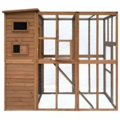 CÉMONJARDIN Grand Parc à Chats Avec Abri En Bois