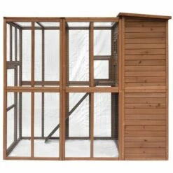 CÉMONJARDIN Grand Parc à Chats Avec Abri En Bois -POULAILLER ET ÉLEVAGE DE LA BASSE-COUR Ventes 34989234 3