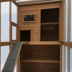 CÉMONJARDIN Grand Parc à Chats Avec Abri En Bois -POULAILLER ET ÉLEVAGE DE LA BASSE-COUR Ventes 34989234 4