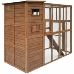 CÉMONJARDIN Grand Parc à Chats Avec Abri En Bois -POULAILLER ET ÉLEVAGE DE LA BASSE-COUR Ventes 34989234 5