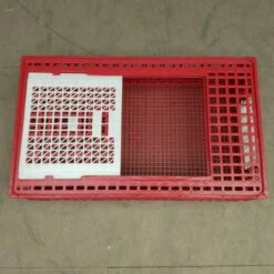 POULAILLER DIRECT Cage De Transport Poules Et Volailles 96x57x27cm 2 Portes Rouge Et Blanche - Rouge -POULAILLER ET ÉLEVAGE DE LA BASSE-COUR Ventes 35331811 4