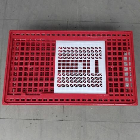 CHEMIN DES POULAILLERS Cage Transport Poules Et Volailles 77x57x27cm 2 Portes Rouge Et Blanche 3 CHEMIN DES POULAILLERS Cage Transport Poules Et Volailles 77x57x27cm 2 Portes Rouge Et Blanche – Image 3