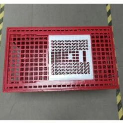 POULAILLER DIRECT Cage De Transport Grande Volaille 96x57x42cm 3 Portes Rouge Et Blanche -POULAILLER ET ÉLEVAGE DE LA BASSE-COUR Ventes 35604650 4