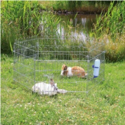 TRIXIE Enclos Rongeur En Métal Galvanisé 6 Panneaux Diamètre 126 Cm X 58 Cm