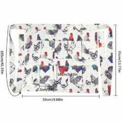 BETTERLIFE Tablier De Collecte D’œufs, 12 Poches Pour Poule Avec Imprimé Coq De Poule Et œufs En Toile, Support Pour Poules Poulailles, Accessoires Au Foyer, Agriculture, Cuisine, Maison De Travail -POULAILLER ET ÉLEVAGE DE LA BASSE-COUR Ventes 37833868 3