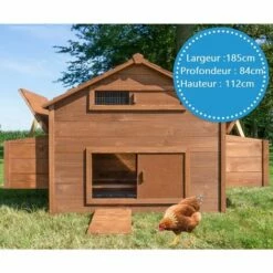 BB-LOISIR Poulailler En Bois Pour Jardin Extérieure Cage Canard équipé 2 Nichoirs 185 X 84 X 112 Cm Modèle 154 Ferme De Terrain 8 BB-LOISIR Poulailler En Bois Pour Jardin Extérieure Cage Canard équipé 2 Nichoirs 185 X 84 X 112 Cm Modèle 154 Ferme De Terrain -POULAILLER ET ÉLEVAGE DE LA BASSE-COUR Ventes 38380457 4