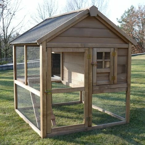 CHEMIN DES POULAILLERS Poulailler Plymouth Toit Shingle Ouvrant 4 À 6 Poules Bois Fsc - Noir 1 CHEMIN DES POULAILLERS Poulailler Plymouth Toit Shingle Ouvrant 4 À 6 Poules Bois Fsc - Noir