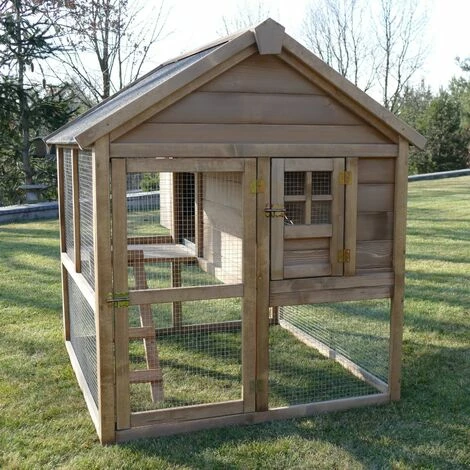 CHEMIN DES POULAILLERS Poulailler Plymouth Toit Shingle Ouvrant 4 À 6 Poules Bois Fsc - Noir 2 CHEMIN DES POULAILLERS Poulailler Plymouth Toit Shingle Ouvrant 4 À 6 Poules Bois Fsc - Noir – Image 2