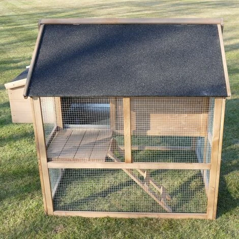 CHEMIN DES POULAILLERS Poulailler Plymouth Toit Shingle Ouvrant 4 À 6 Poules Bois Fsc - Noir 4 CHEMIN DES POULAILLERS Poulailler Plymouth Toit Shingle Ouvrant 4 À 6 Poules Bois Fsc - Noir – Image 4