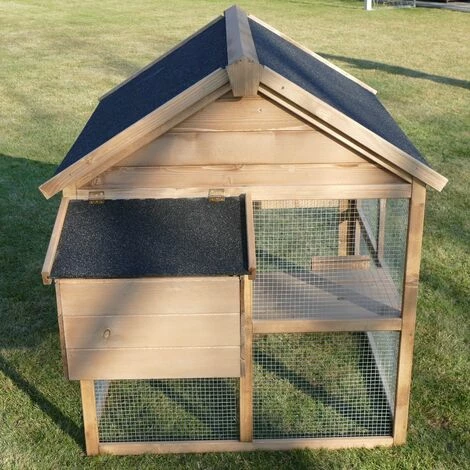 CHEMIN DES POULAILLERS Poulailler Plymouth Toit Shingle Ouvrant 4 À 6 Poules Bois Fsc - Noir 5 CHEMIN DES POULAILLERS Poulailler Plymouth Toit Shingle Ouvrant 4 À 6 Poules Bois Fsc - Noir – Image 5