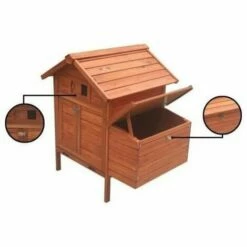 POILS & PLUMES BASSE-COUR POILS & PLUMES Poulailler Didier En Bois 2 Poules - 89x70x93 Cm -POULAILLER ET ÉLEVAGE DE LA BASSE-COUR Ventes 3876696 2