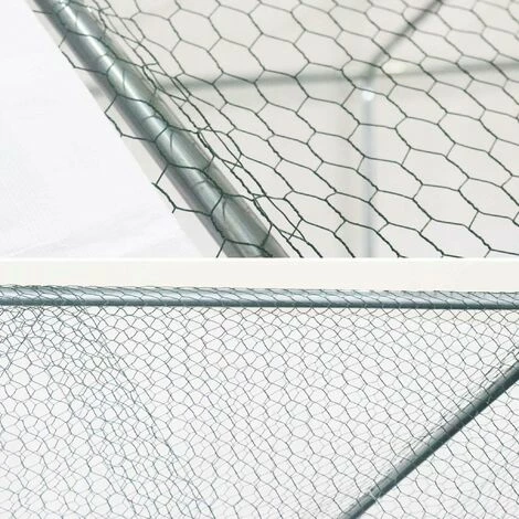 ALICE'S GARDEN Enclos Pour Poulailler 6m² En Acier Galvanisé. Toit Imperméable Et Anti UV. Porte Avec Loquet. 3x2m 6 M² 3 ALICE'S GARDEN Enclos Pour Poulailler 6m² En Acier Galvanisé. Toit Imperméable Et Anti UV. Porte Avec Loquet. 3x2m 6 M² – Image 3