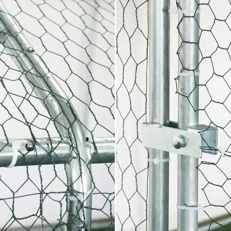 ALICE'S GARDEN Enclos Pour Poulailler 6m² En Acier Galvanisé. Toit Imperméable Et Anti UV. Porte Avec Loquet. 3x2m 6 M² 4 ALICE'S GARDEN Enclos Pour Poulailler 6m² En Acier Galvanisé. Toit Imperméable Et Anti UV. Porte Avec Loquet. 3x2m 6 M² – Image 4