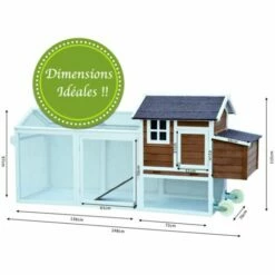 BB-LOISIRCD Poulailler Mobile Extérieur En Bois De Haute Qualité 248 Cm X 115 Cm X 76 Cm Modèle « 153 Mobile » -POULAILLER ET ÉLEVAGE DE LA BASSE-COUR Ventes 41621957 3