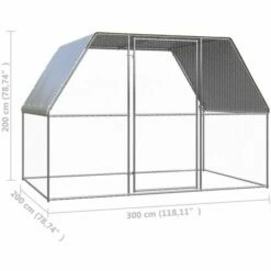 VidaXL Poulailler D'extérieur 3x2x2 M Acier Galvanisé - Argent 9 VidaXL Poulailler D'extérieur 3x2x2 M Acier Galvanisé - Argent -POULAILLER ET ÉLEVAGE DE LA BASSE-COUR Ventes 42448301 5