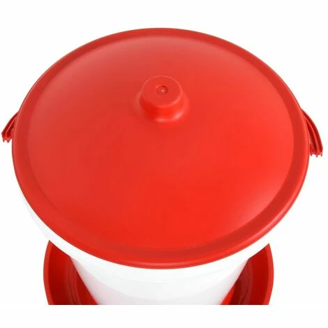 VidaXL Abreuvoir Automatique Pour Volailles 18 L - Rouge 3 VidaXL Abreuvoir Automatique Pour Volailles 18 L - Rouge – Image 3