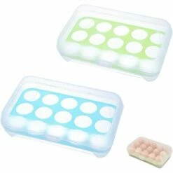 GUAZHUNIFR Récipient à œufs Plateau De Stockage D'œufs En Plastique Boîte De Stockage D'œufs 2 Article Accessoire Poulailler Guazhuni(bleu Vert)