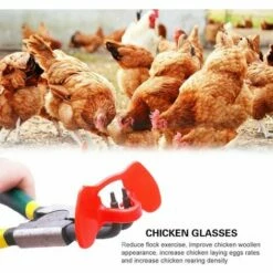 GUAZHUNIFR Lunettes De Poulet Lunettes Anti-picage Lunettes De Poulet En Plastique100 Pieces Guazhuni（rouge） -POULAILLER ET ÉLEVAGE DE LA BASSE-COUR Ventes 42580261 3