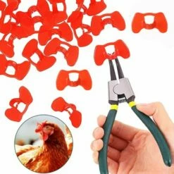 GUAZHUNIFR Lunettes De Poulet Lunettes Anti-picage Lunettes De Poulet En Plastique100 Pieces Guazhuni（rouge） -POULAILLER ET ÉLEVAGE DE LA BASSE-COUR Ventes 42580261 5