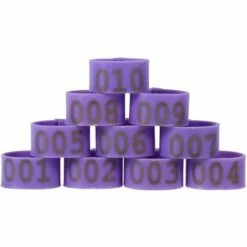 BARES 100 Pièces/Sac 16 MM 001-100 Poulets De Volaille En Plastique Numérotés Canards Bagues De Jambe D'oie(Violet) -POULAILLER ET ÉLEVAGE DE LA BASSE-COUR Ventes 43349086 3