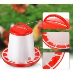 TANABATA Kit De Mangeoire Et Abreuvoir Pour Poussins Mangeoire Pour Volaille Fontaine De Volaille En Plastique Abreuvoir De Volaille, Set D’Abreuvoir De 1,5 L Et Mangeoire De 1,5 Kg -POULAILLER ET ÉLEVAGE DE LA BASSE-COUR Ventes 44322100 4