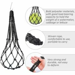 Distributeurs De Nourriture Pour Foin, Nylon Poulet Fruits Et Légumes Sac En Filet Râtelier à Foin, Lapin, Poulailler Réutilisable 57cm Fontainebleau 2Pcs Noir -POULAILLER ET ÉLEVAGE DE LA BASSE-COUR Ventes 45293292 3