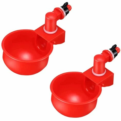 Automatiques Supplies Abreuvoir Poules Tasses à Bol Bol En Plastique, Volailles Distributeurs D'eau Automatique De L'eau Potable Tasses 10.5*6.5*4cm Fontainebleau 2Pcs Rouge 1 Automatiques Supplies Abreuvoir Poules Tasses à Bol Bol En Plastique, Volailles Distributeurs D'eau Automatique De L'eau Potable Tasses 10.5*6.5*4cm Fontainebleau 2Pcs Rouge