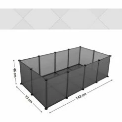 SONGMICS Enclos Pour Petits Animaux Avec Fond, Cage Modulable Pour Cochon D’Inde, Hamster, Lapin, Rongeur, Petits Animaux Domestiques, Gris LPC002G01 - Gris -POULAILLER ET ÉLEVAGE DE LA BASSE-COUR Ventes 45295411 5