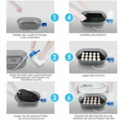 PEDY Couveuse Automatique De 18 œufs Au Plus, Incubateur D'oeufs Transparent Et Digital, Affichage Et Contrôle De La Température, Pour Dinde/Oie/Oiseau/Caille/Poulet, Avec Instructions Multilingues -POULAILLER ET ÉLEVAGE DE LA BASSE-COUR Ventes 45430830 3
