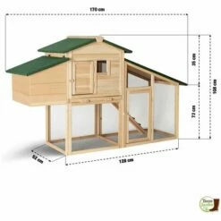 TERRE JARDIN Poulailler Bois Avec Pondoir -POULAILLER ET ÉLEVAGE DE LA BASSE-COUR Ventes 4629288 3