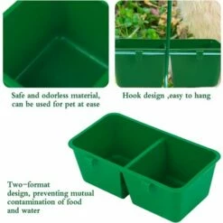 VERSAILLESFR Oiseaux Alimentaire Bol, 2 Pcs Oiseaux Alimentaire Bol D'eau Pour La Nourriture Les Céréales Ou L'eau Et Bols D'alimentation Pour Oiseaux Peut Être Accroché Dans Une Cage, Alimentaire Mangeoire -Versailles -POULAILLER ET ÉLEVAGE DE LA BASSE-COUR Ventes 46608767 4