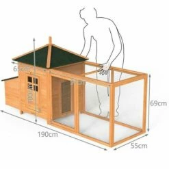 VOUNOT Grand Poulailler En Bois Avec Pondoir Et Perchoir -POULAILLER ET ÉLEVAGE DE LA BASSE-COUR Ventes 46771236 3