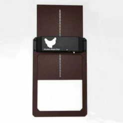 ZHUOXUAN Automatic Chicken Coop Door,Light Sensing, Evening And Morning Delayed Opening Timer（brun）
