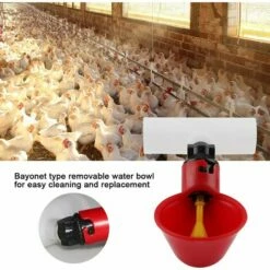 Betterlife 5 Pièces Tasses à Boire De L'eau De Volaille Mangeoire à Oiseaux Abreuvoir Automatique En Plastique Pour Le Bétail Poulet Poule Poulailler Poulailler Arc D'alimentation -POULAILLER ET ÉLEVAGE DE LA BASSE-COUR Ventes 48448712 5
