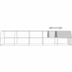 VidaXL Poulailler D'extérieur 3x10x2 M Acier Galvanisé - Argent -POULAILLER ET ÉLEVAGE DE LA BASSE-COUR Ventes 48780948 4